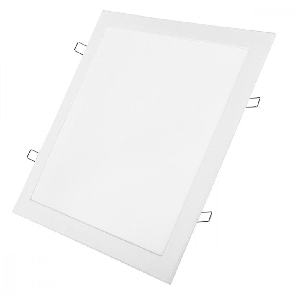 Painel Plafon Led 24w Quad. Embutir Branco Quente Luminária