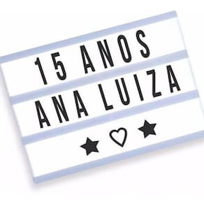 Letreiro Quadro Led Light Box Luminária Com 96 Letras Numero