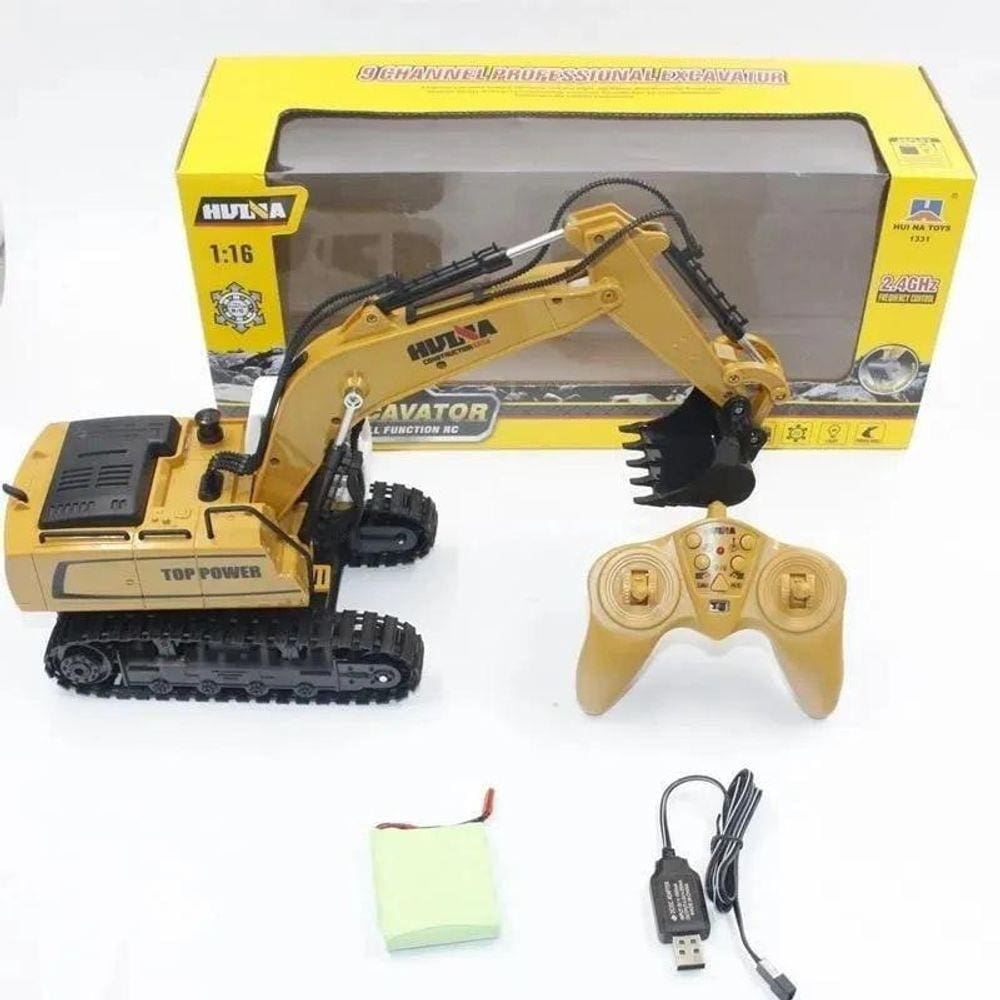 Carrinho Controle Remoto 1:16 Importway Com Luzes Amarelo