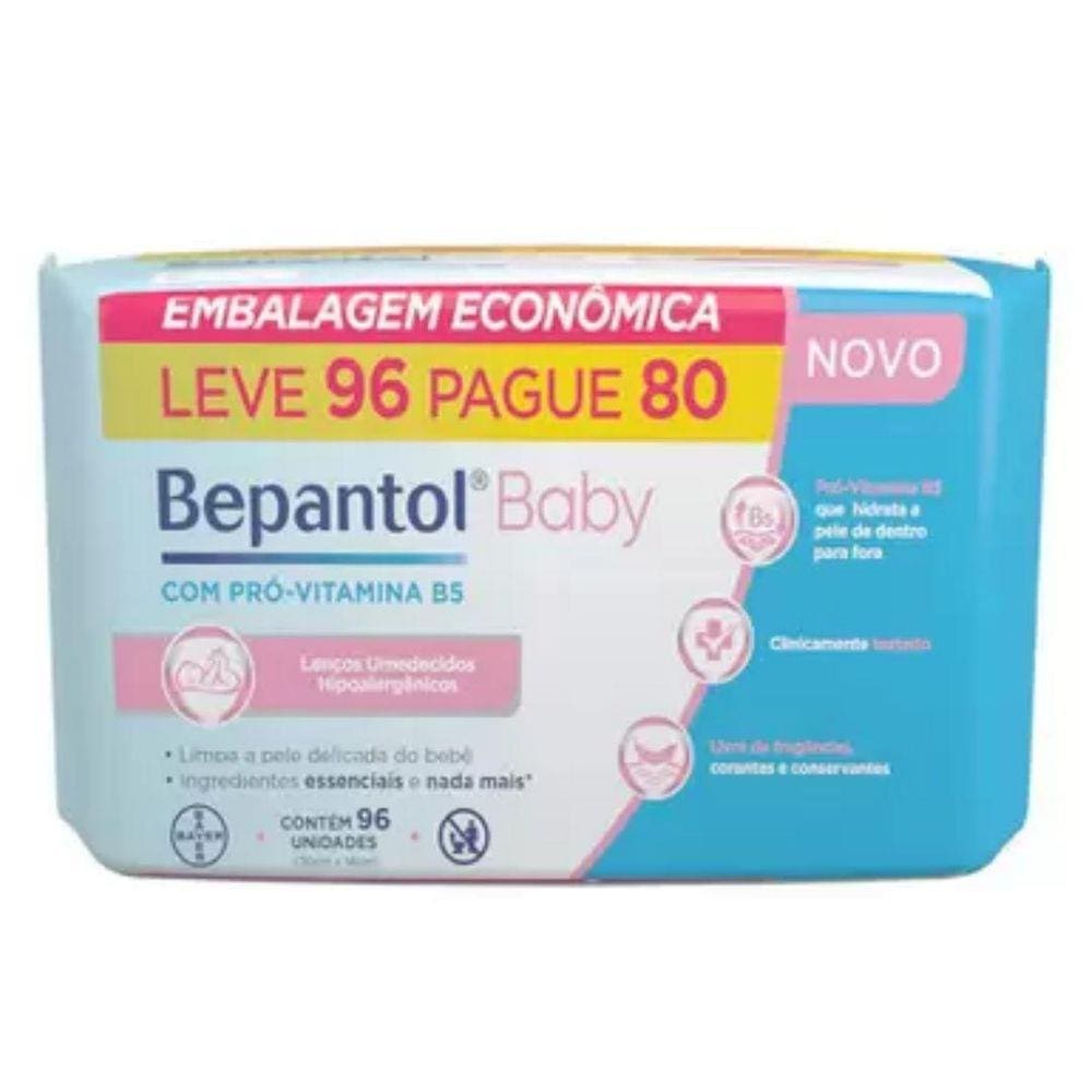 Lenço Umedecido Bepantol Baby 96 Unidades