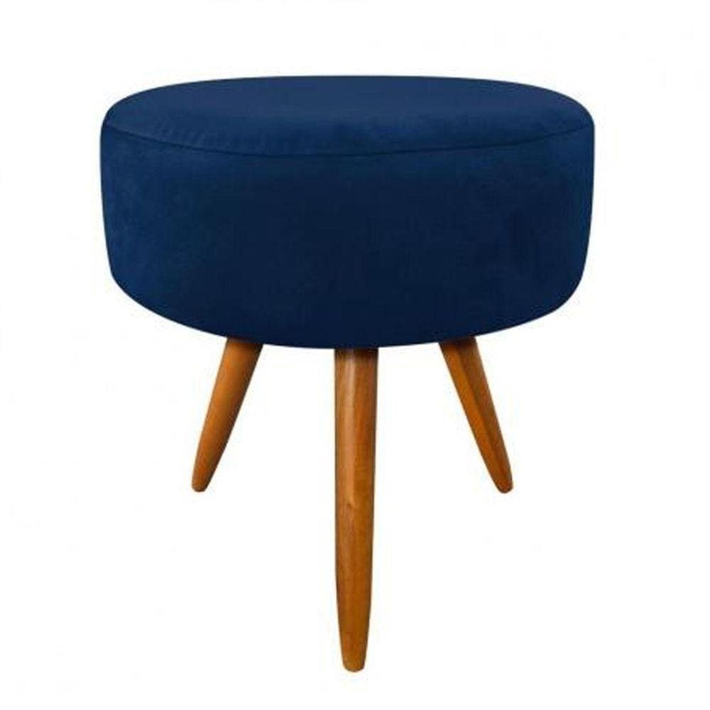 Puf Puff Para Sala E Hall De Entrada Decoração Azul Marinho