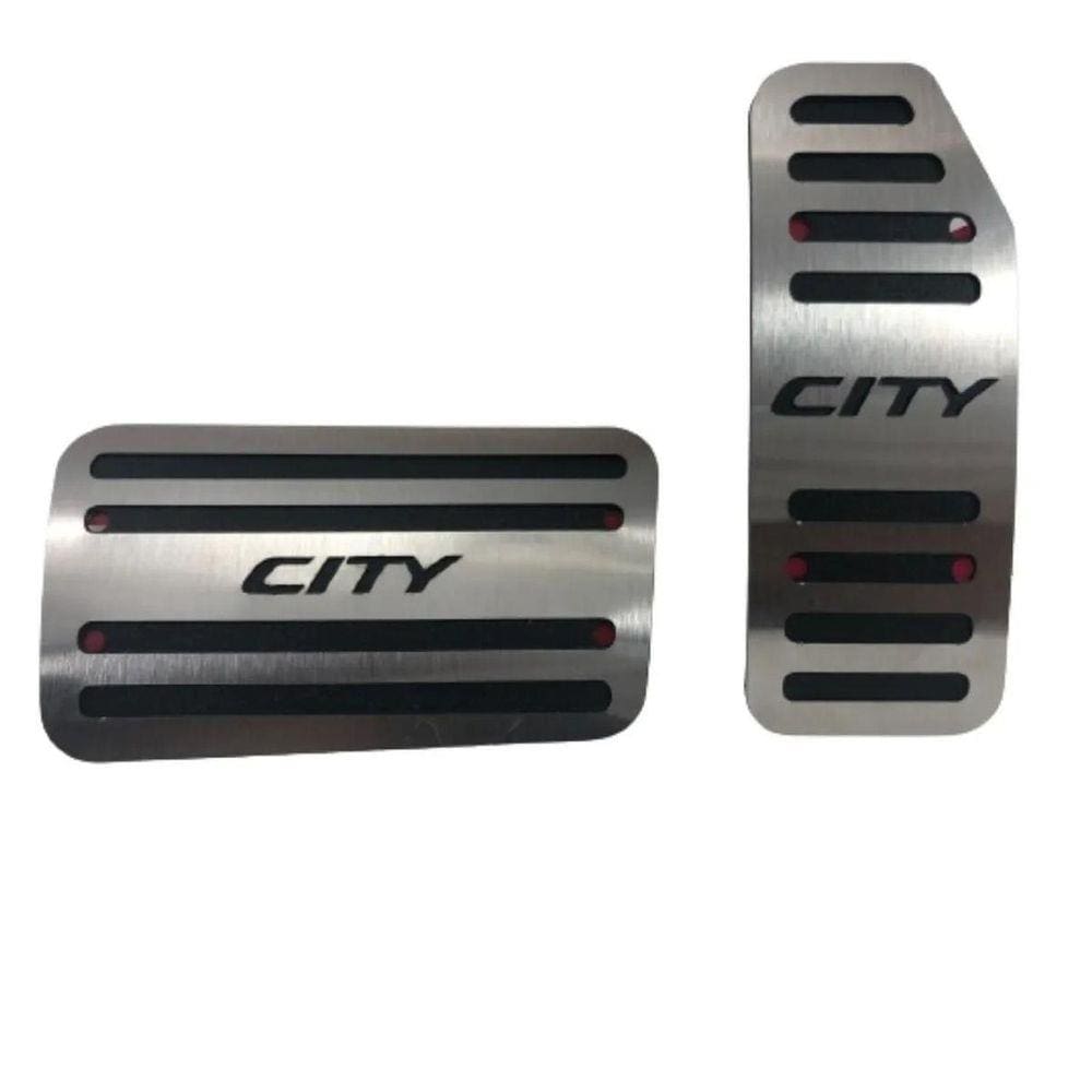 Kit Pedaleira Aço Inox Honda City 2018 2019 2020 2021 2022