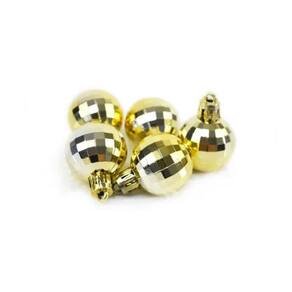 Bola de Natal Dourado Facetada 4cm - 12 Und.