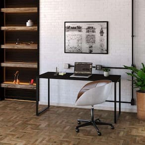 Mesa de Escritório Kuadra I Preta 150 cm