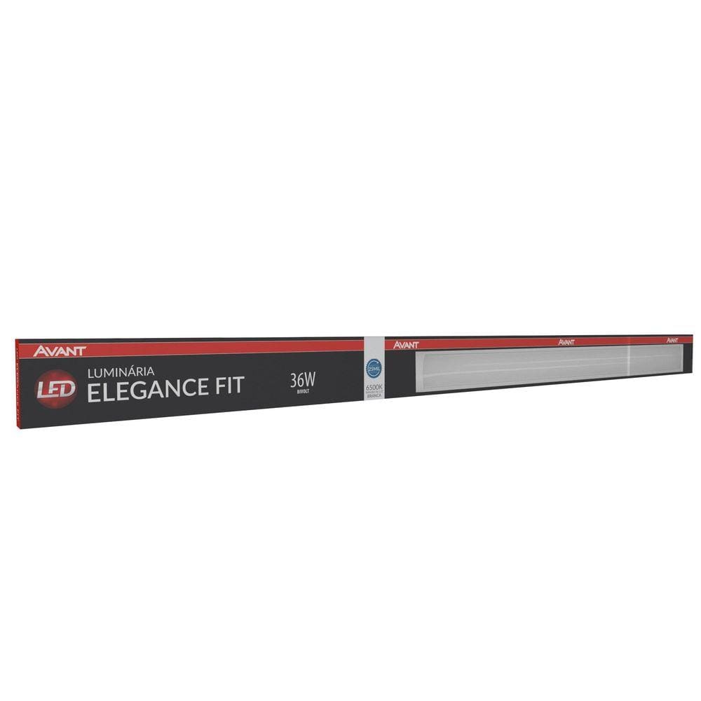 Luminárias Linear Led Sobrepor 100Cm 36W Luz Fria Avant 5Un