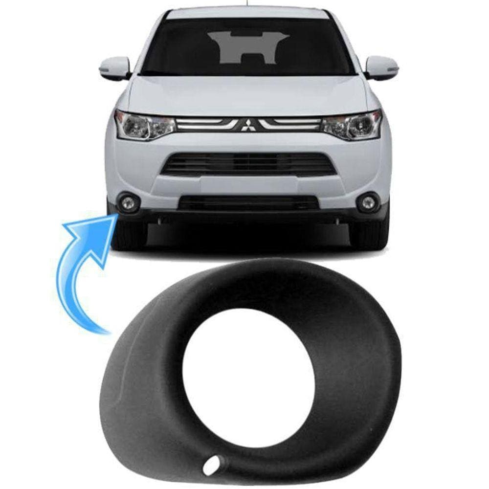 Moldura Farol Milha Neblina Outlander 2013 À 2015 Preta