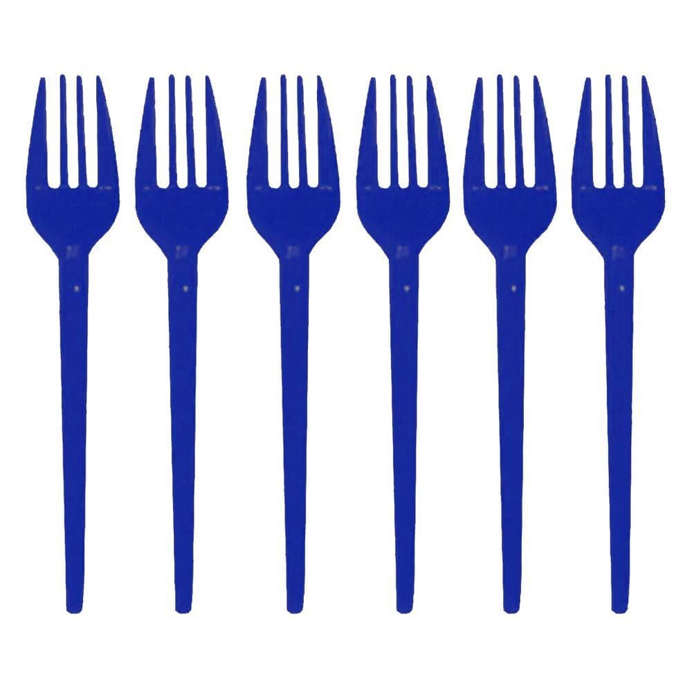 Garfinho Descartável Azul Escuro para Festas - 50 Unidades