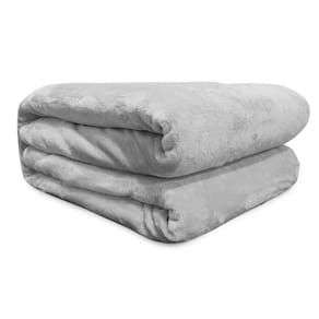Cobertor Casal Flannel Liso Cinza - Andreza