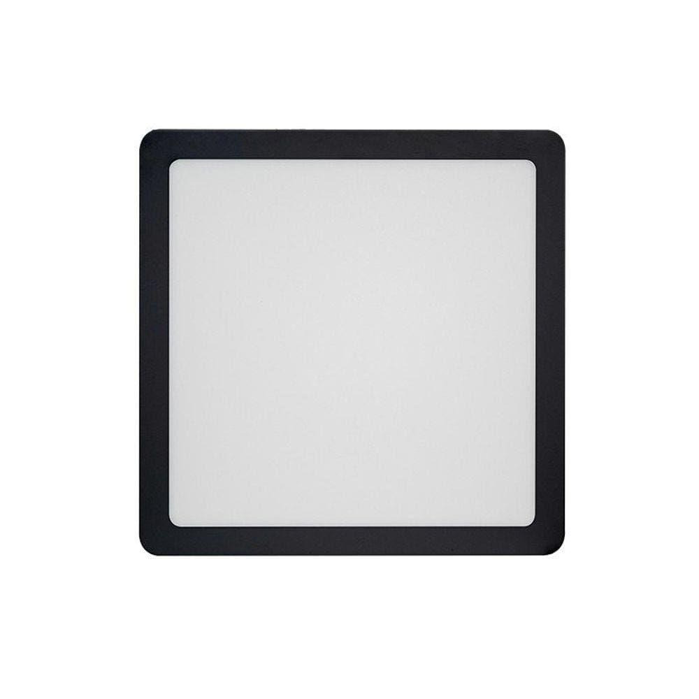 Painel de Led Blumenau Quadrado de Sobrepor 18W Bivolt Preto 4100K Luz Neutra