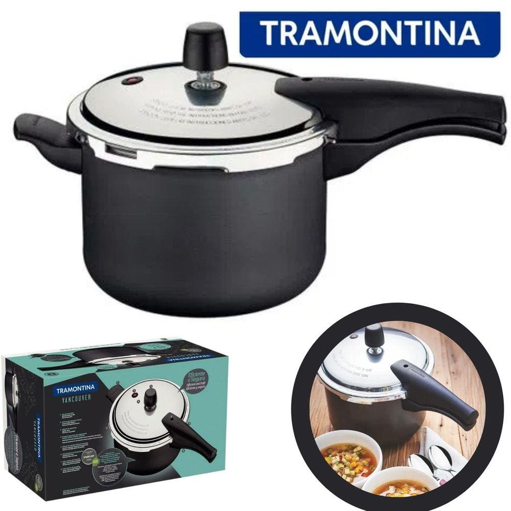 Panela De Pressão Tramontina 4,5L Vancouver Alumínio Antiaderente Ideal Para Sua Cozinha