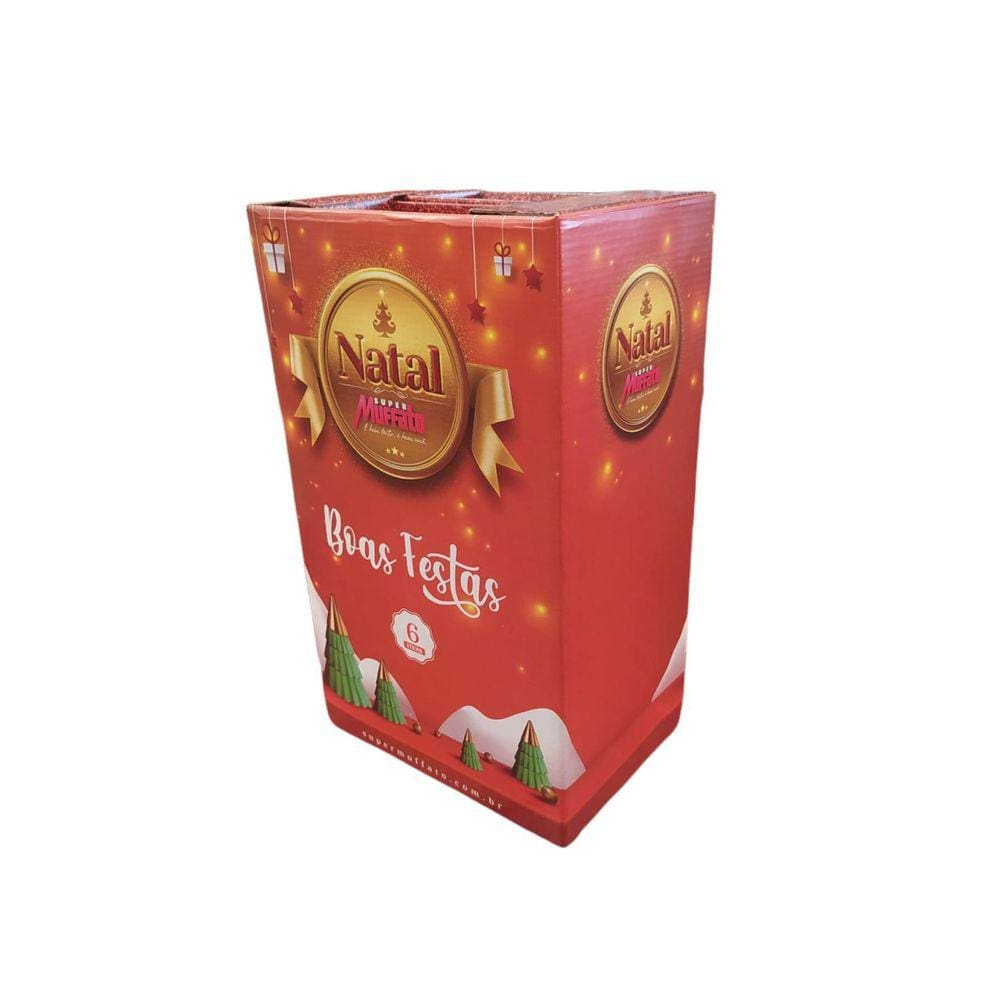 Cesta De Natal Pequena Simbólica - 6 Itens