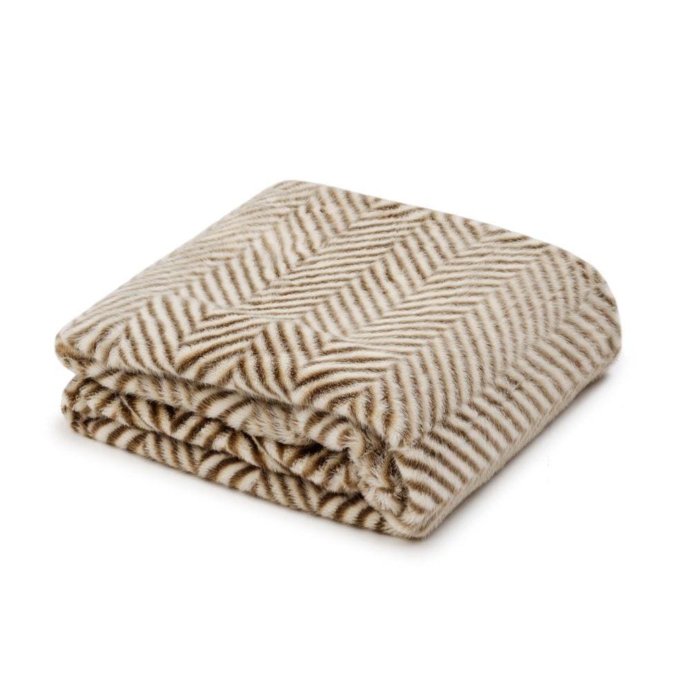Cobertor Bebe Prime Chevron  Bege