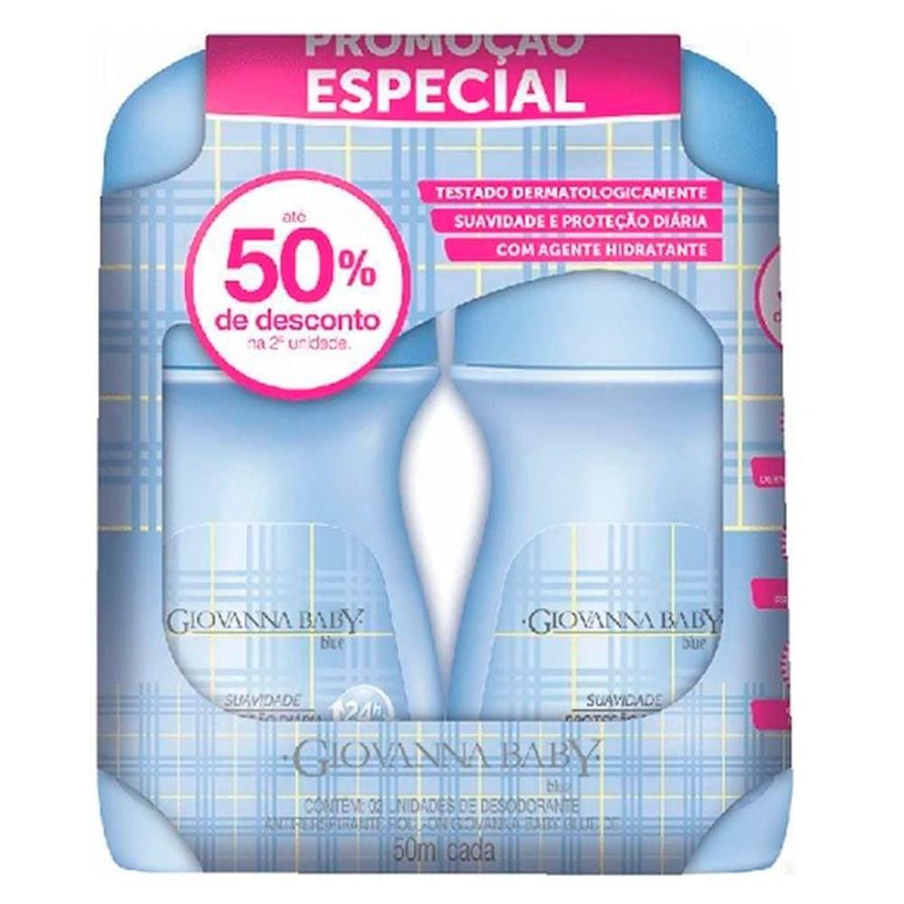 Kit Desodorante Roll On Giovanna Baby Blue Com 2 Unidades
