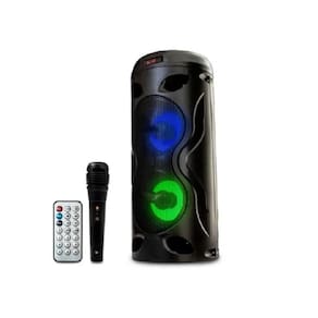 Caixa De Som Amplificada Portátil Bluetooth Com Microfone