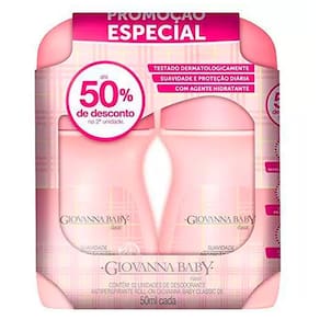Kit Desodorante Roll On Giovanna Baby Rosa Com 2 Unidades