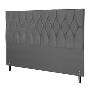 Cabeceira Casal King Jbe Madri 195cm Cinza Cama Box 193cm