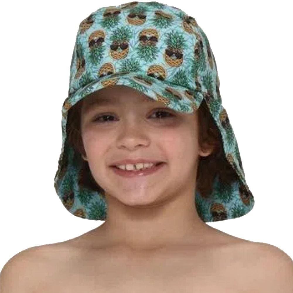 Boné Praia Infantil Legionário Abacaxis Verde Accua UV.Line