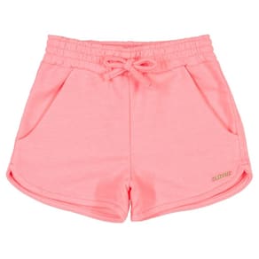 Shorts Infantil Menina em Moletom Rosa Flúor Up Baby