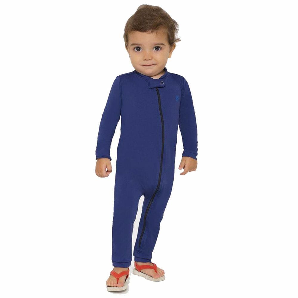 Macaquinho Praia Infantil Marinho UV.LINE