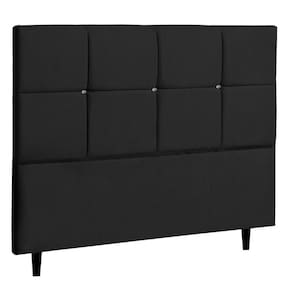 Cabeceira Solteiro Jbe Moveis Paris 94cm Preta Cama Box 88cm