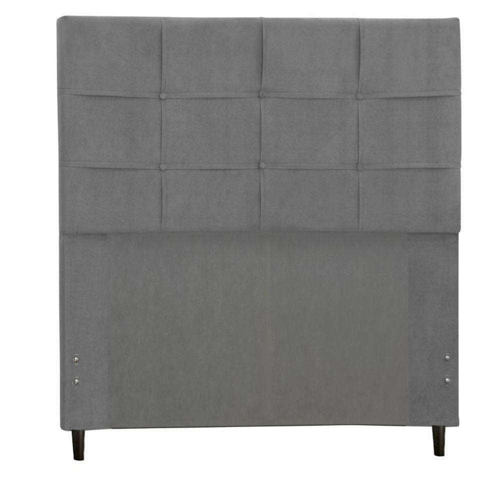 Cabeceira Solteiro Jbe Moveis Style 94cm Cinza Cama Box 88cm