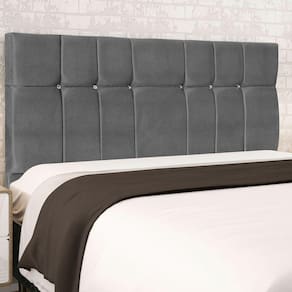 Cabeceira Casal Queen Jbe Opala 164cm Cinza Cama Box 158cm