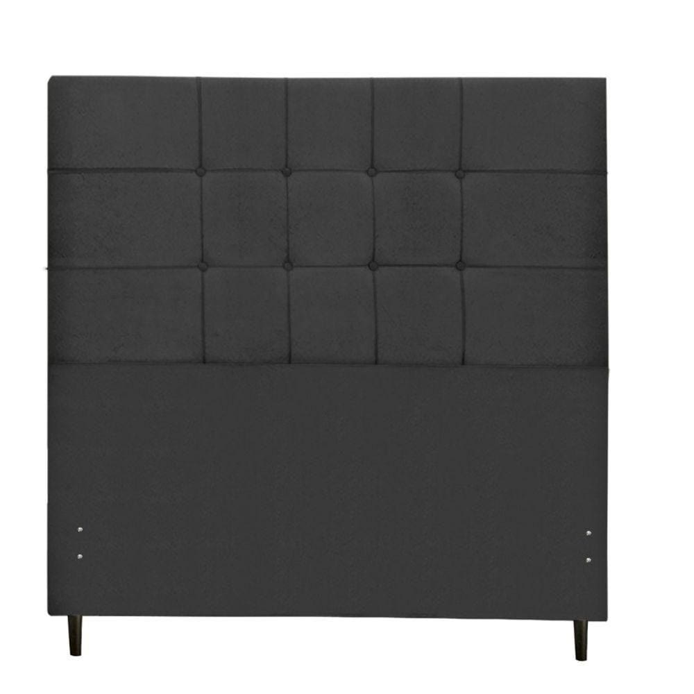 Cabeceira Casal Queen Jbe Barcelona 164cm Preta Box 158cm