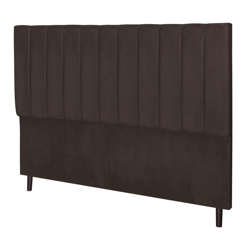 Cabeceira Casal Jbe Moveis Leblon Bege144cm Box 138cm Marrom