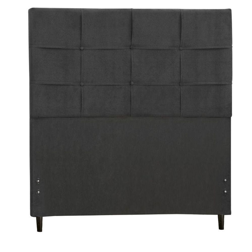 Cabeceira Casal Jbe Moveis Style 144cm Preta Cama Box 138cm