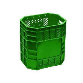 Caixa Plástica Lixeira Via Pública Vazada 70 L Pn 70 Verde