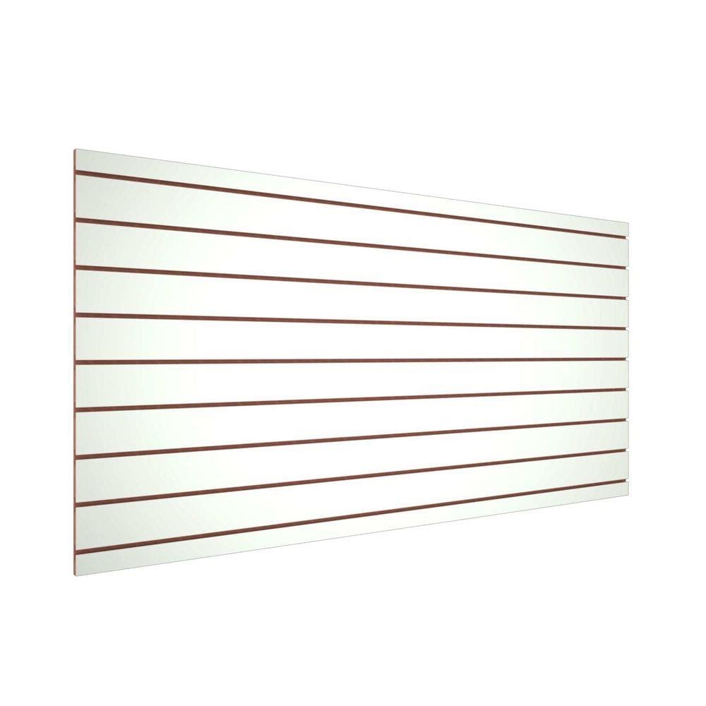 Painel Canaletado Branco Mdf 18Mm 90Cmx1,80M Com Aluminio