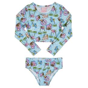 Biquíni Infantil Cropped Piscina Azul Quimby