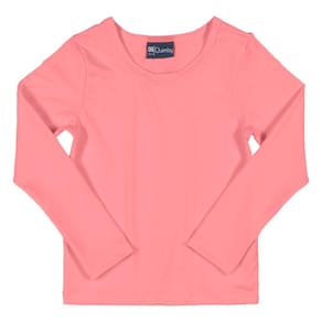 Camiseta Praia Infantil Rosa Flúor Quimby