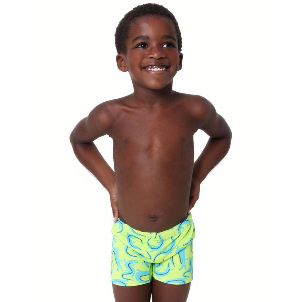 Sunga Boxer Infantil Jacaré Verde Pipa