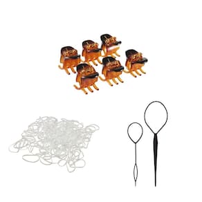 Kit Elastico Tranparente Agulha Magica Mini Prendedor