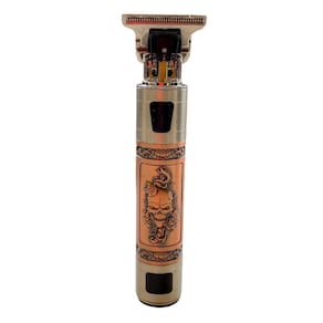 Máquina De Aparar Cortar Cabelo Profissional Barbeador Caveira Elétrico Retro Esculpida Cabeça T Visor Led