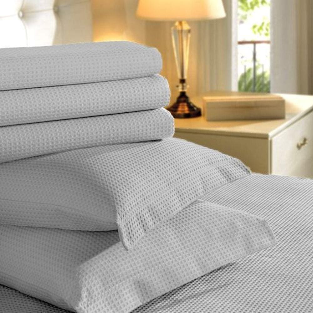 Colcha Piquet Casal Teka Genova Cinza 100% Algodão