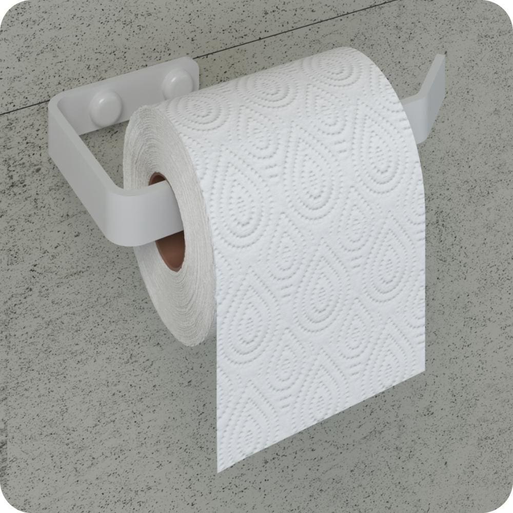 Suporte Porta Papel Higiênico De Parede Branco Plus