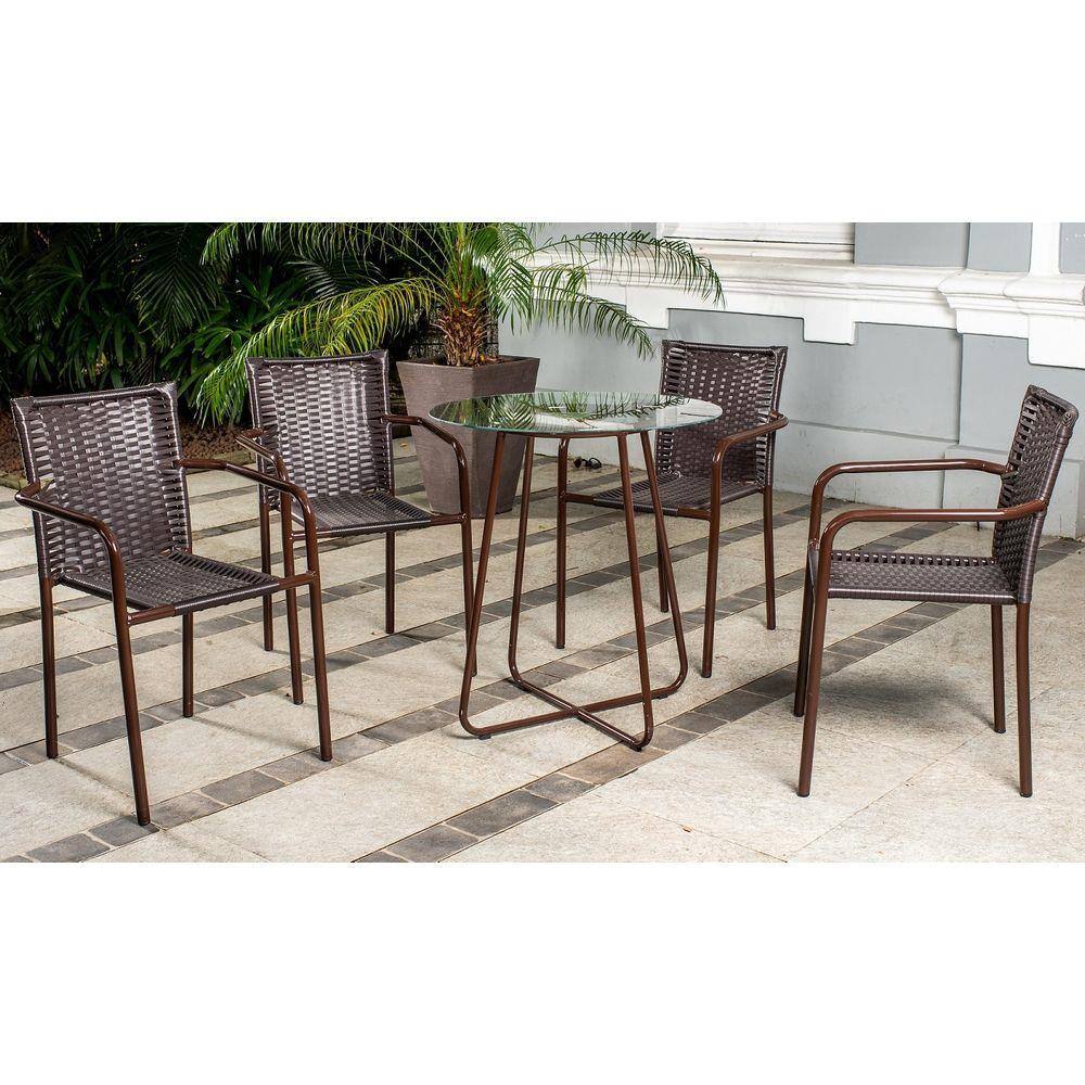 Conjunto de mesa e cadeira de aluminio varanda | Ponto