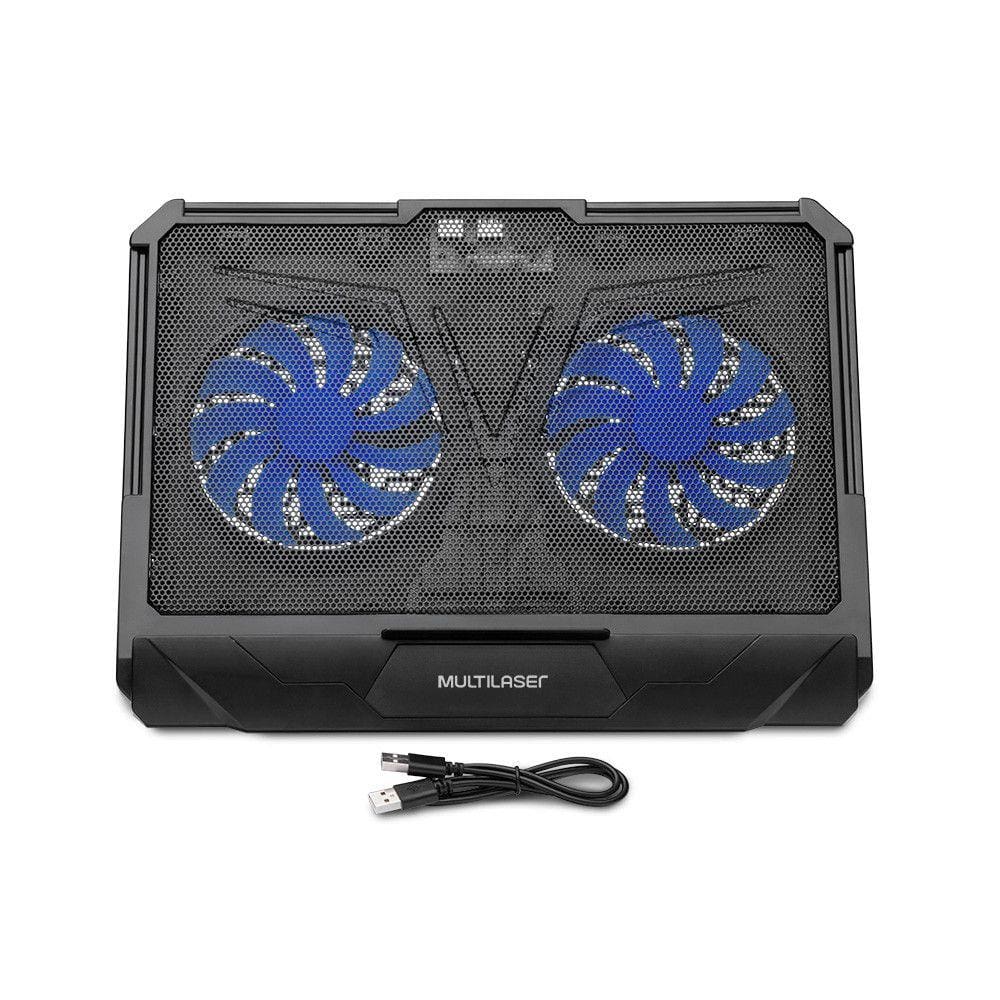 Suporte Cooler para Notebook com duas ventoinhas e base giratória Multilaser - AC382