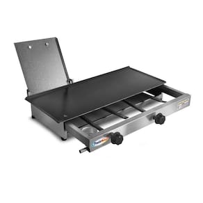 Chapa Lanche 60X30Cm Com Prensa Á Gás - Inox Pratic Metal