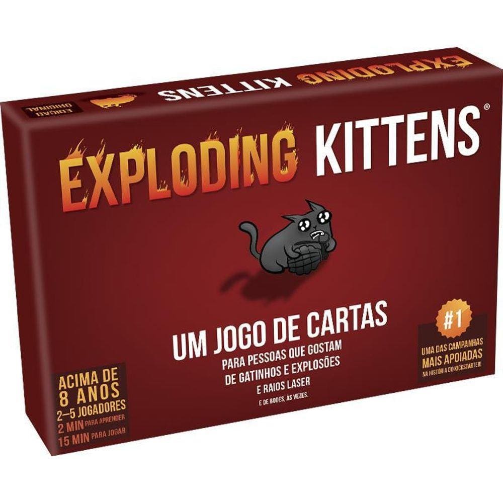Exploding Kittens Jogo De Cartas Galápagos Jogos Pt/Br Novo