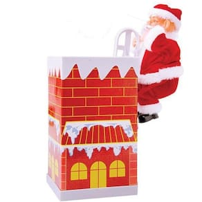 Papai Noel Musical Com Movimento Entra E Sai Da Casinha