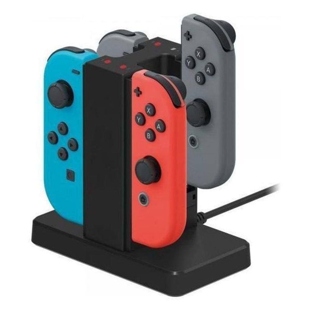 Base Carregador Para Joy-Con Nintendo Switch 4 Controles