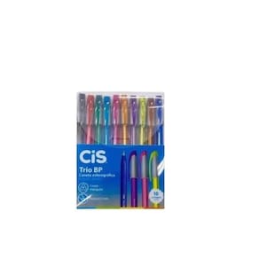 Caneta Esferográfica Cis Trio Bp 0.7 Mm Kit 10 Cores
