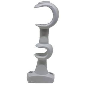 Suporte Cortina Duplo Varão 19/28 mm Branco Pvc par