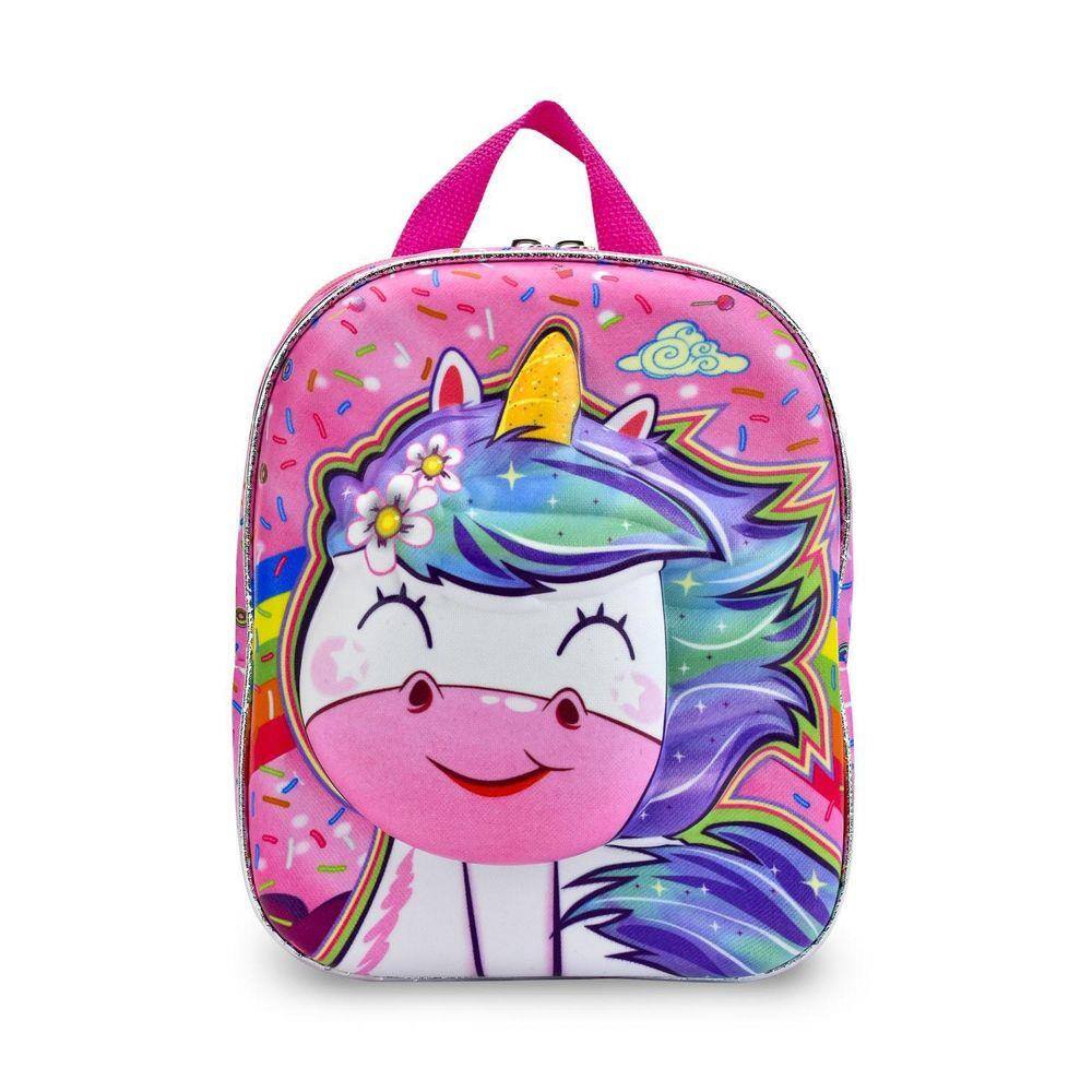 Lancheira 3D Tipo Mochila P Unicórnio Infantil Impermeável