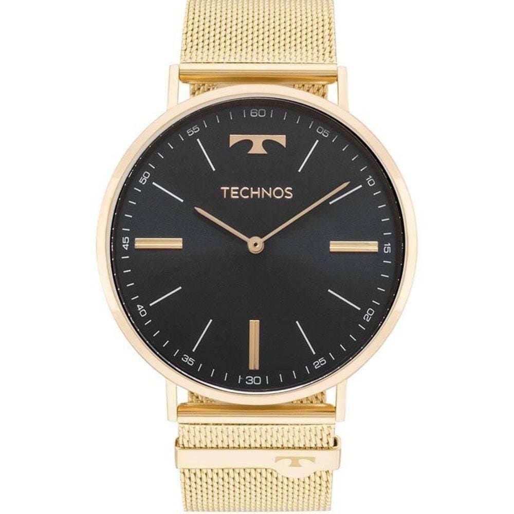 Relógio Masculino Technos Clássico Slim Dourado 2025Ltj/4P