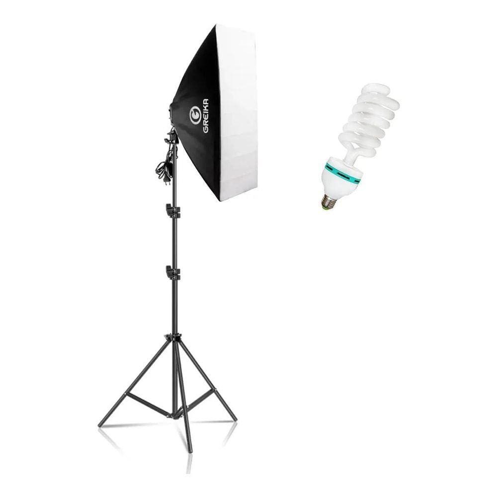 Kit Estudio Softbox 50X70 + Tripe 2M + Lampada 110V