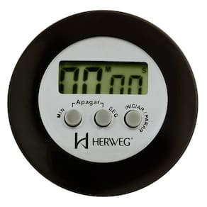 Temporizador Cronômetro Regressivo Progressivo Preto Herweg